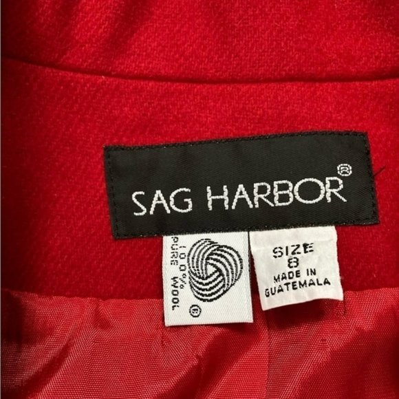 vintage dead stock  Sag Harbour red wool oversized blazer - Picture 2 of 8
